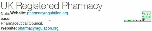Trusted pharmacy is registered on pharmacyregulation