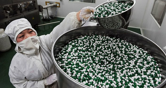 Huumeiden tuotantolaitos Kiinassa: väärennettyjä tuotteita